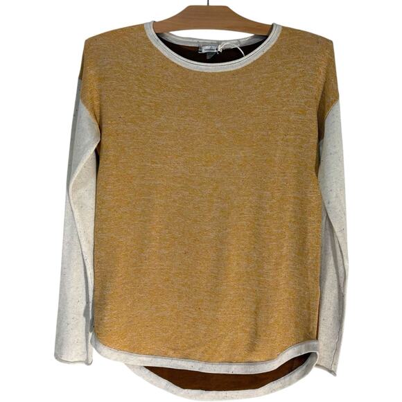 Smartwool | Sweater Shadow Pine Colorblock Honey Gold Wool Blend NWOT- Size XS - Picture 1 of 8